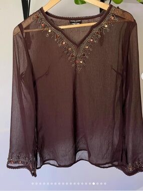 Deadstock Vintage Guess Jeans Sheer Blouse